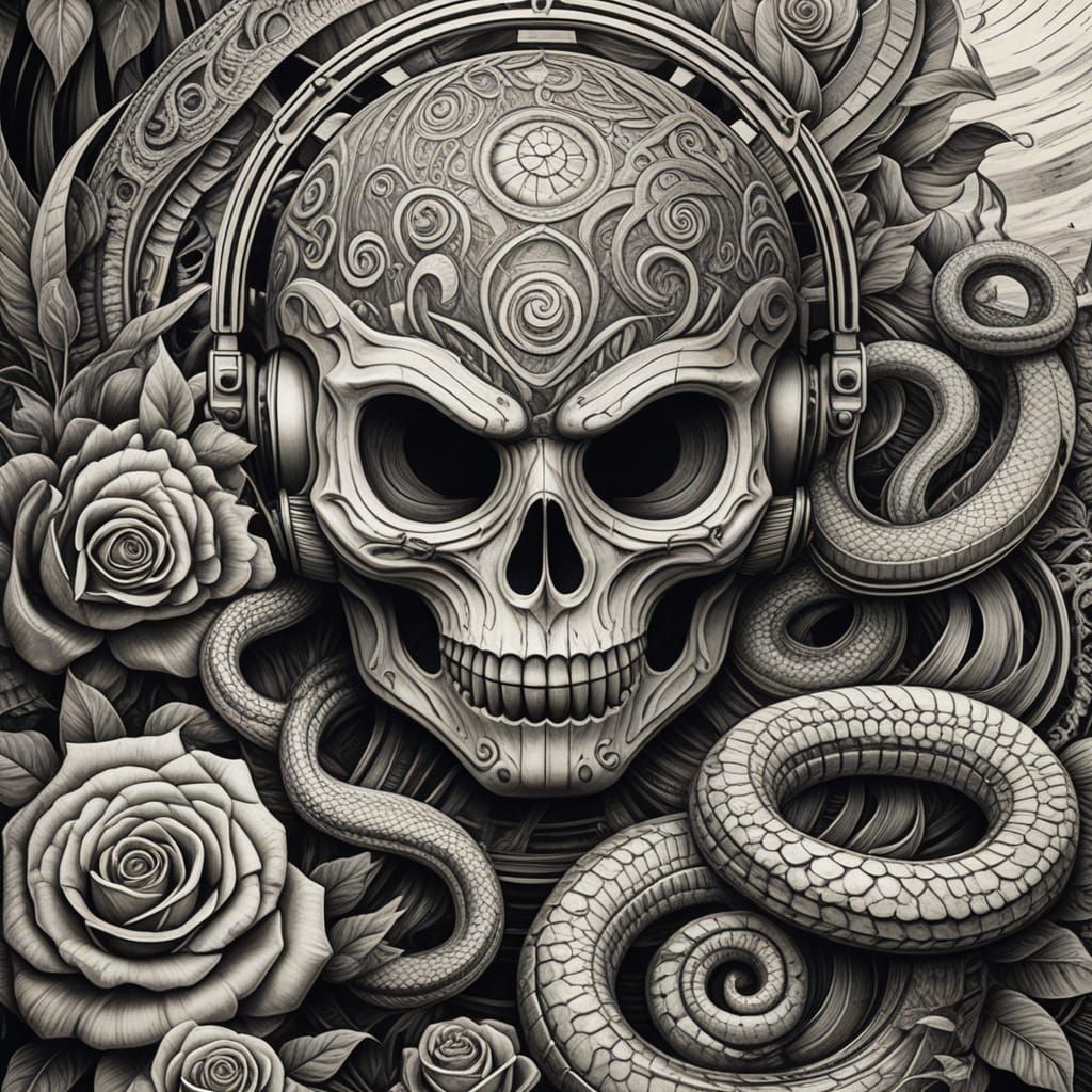 Vintage Summer Tattoo Art with Suns, Waves and Roses