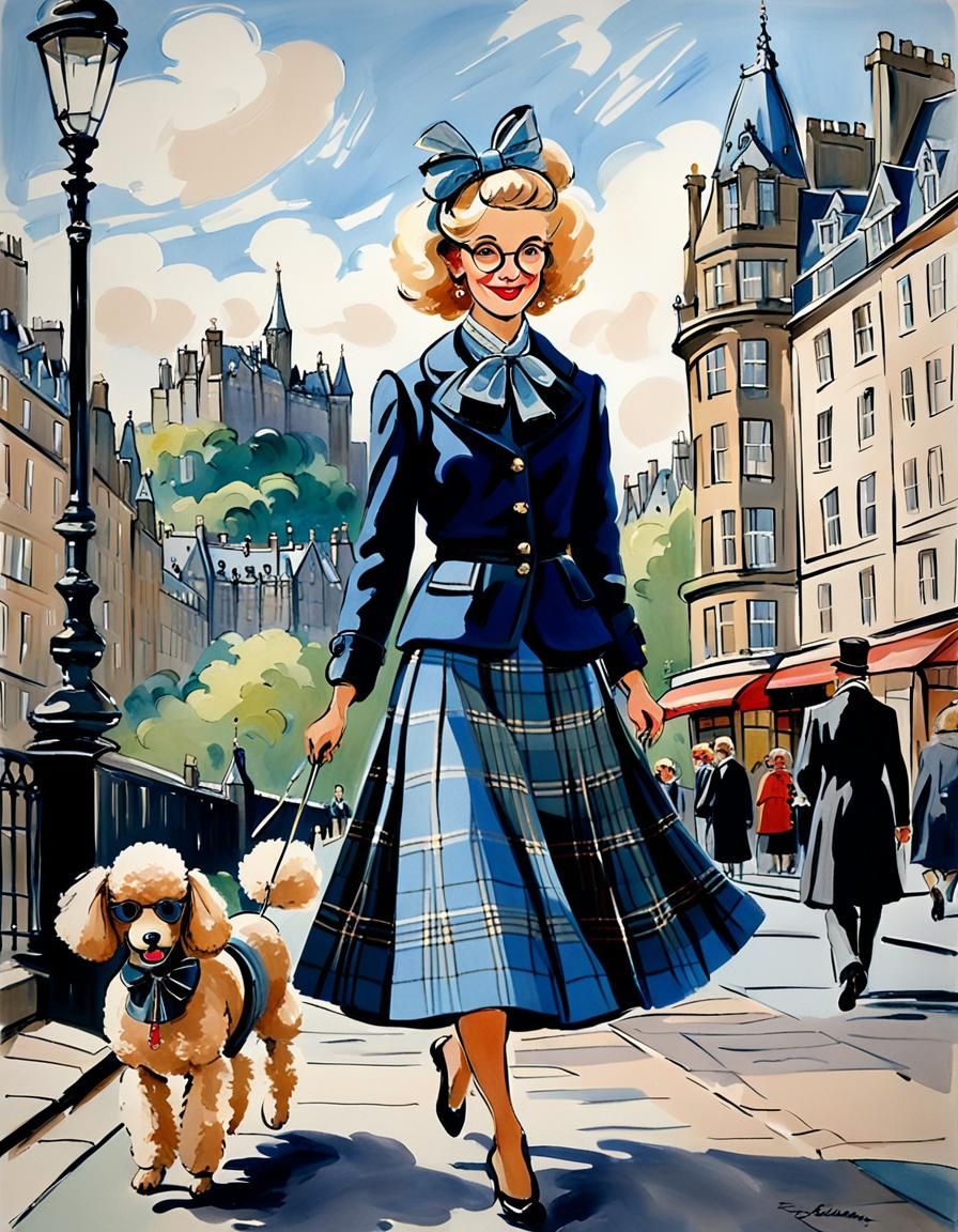 Parisian Fashionista Visits Edinburgh in Impressionist Style