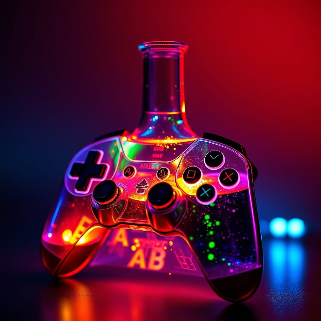 RGB Potion of Gaming in Controller Flask