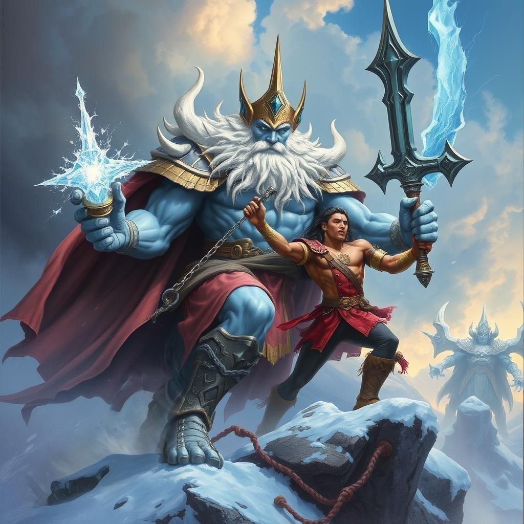 Portrait Fantasy Impasto, Frozen Blue Surreal Ineluki Storm ...