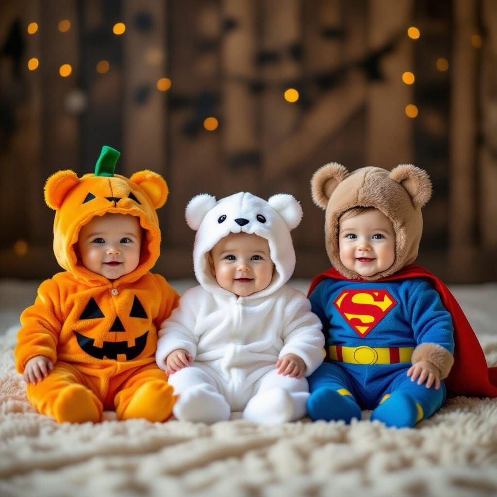 Adorable Baby Halloween Costumes: Pumpkin, Bear, Ghost, Supe...