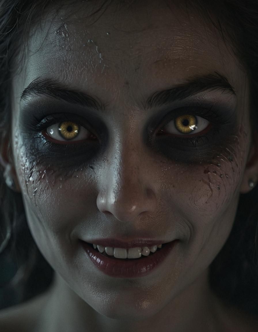 Mystical Shadow Demon with Piercing Eyes