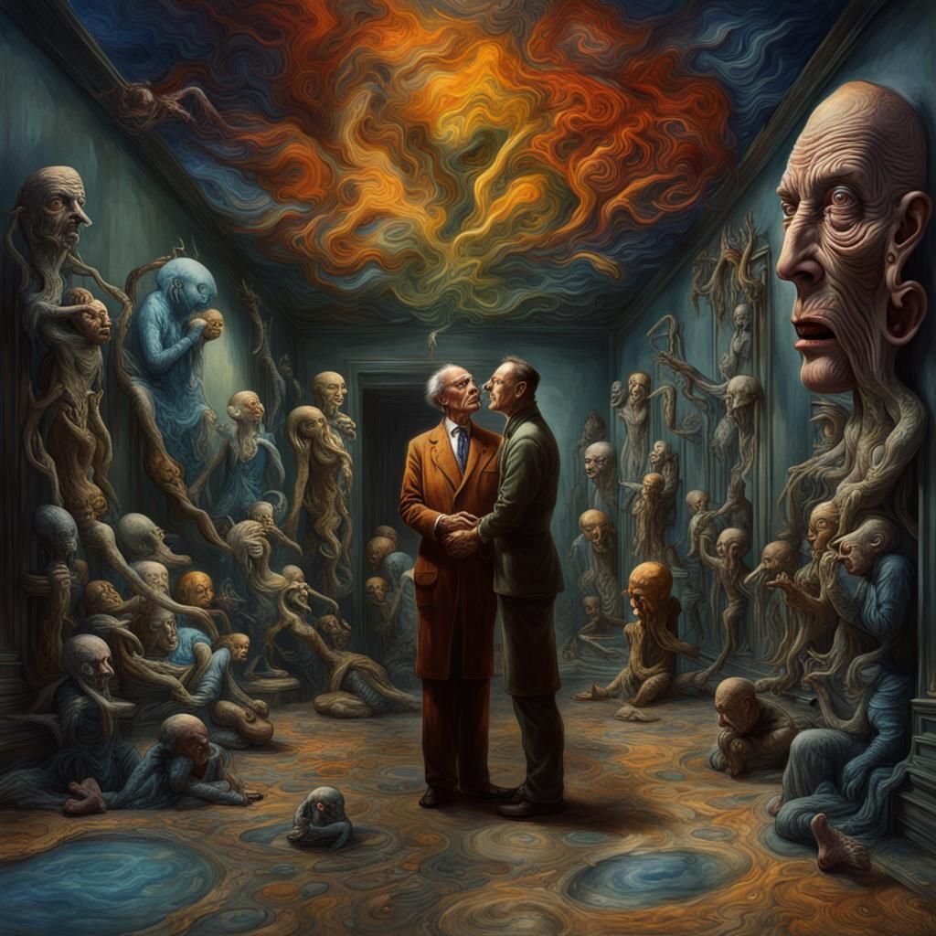 Surreal Dreamscape in Watercolor Style