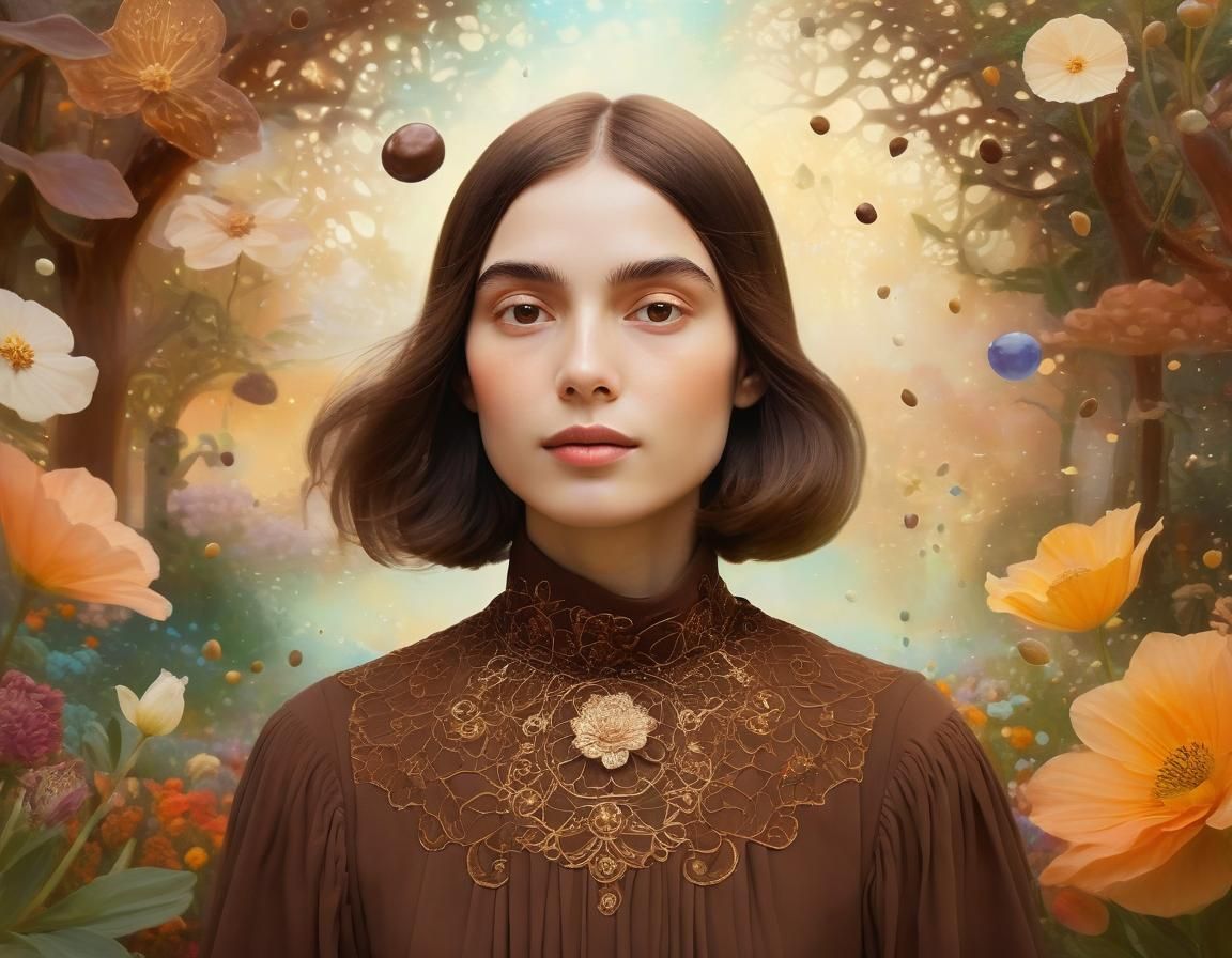 Ethereal Chocolate: Digital Art Painting in Fantasycore Styl...