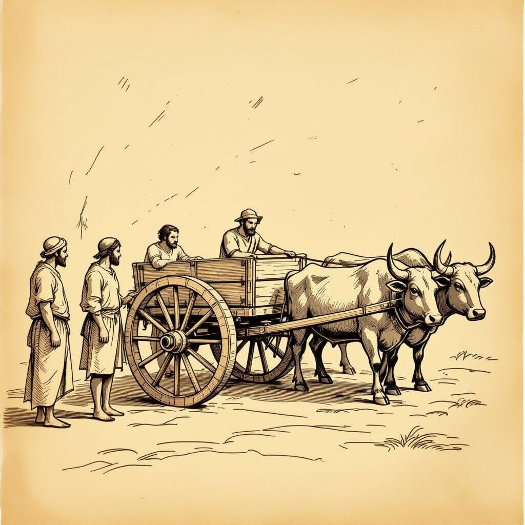 Early Animal Transport Invention Sketch in Da Vinci Style