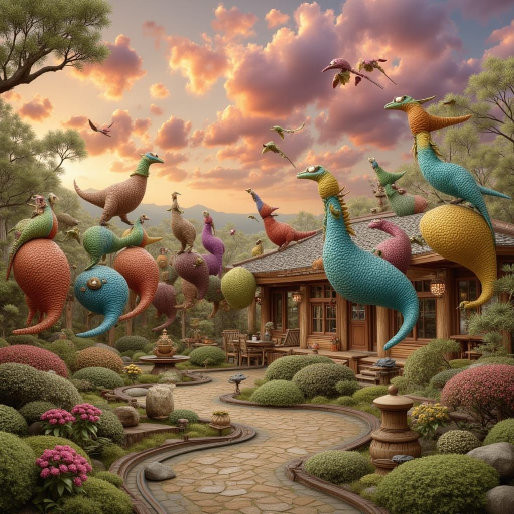 "have you seen that funny bird?" - "which one?"