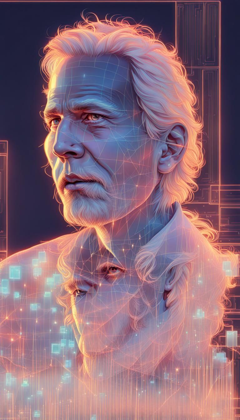 Layered Hologram Portraits in a Digital Style