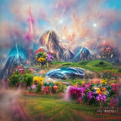 Astral Flower Meadow in Alien Terrain