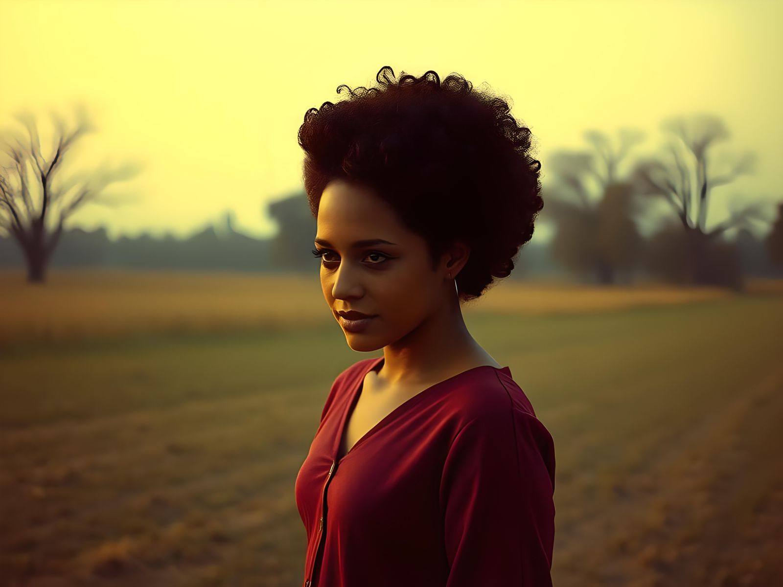 1960s Afro Hairstyle in Desolate Park