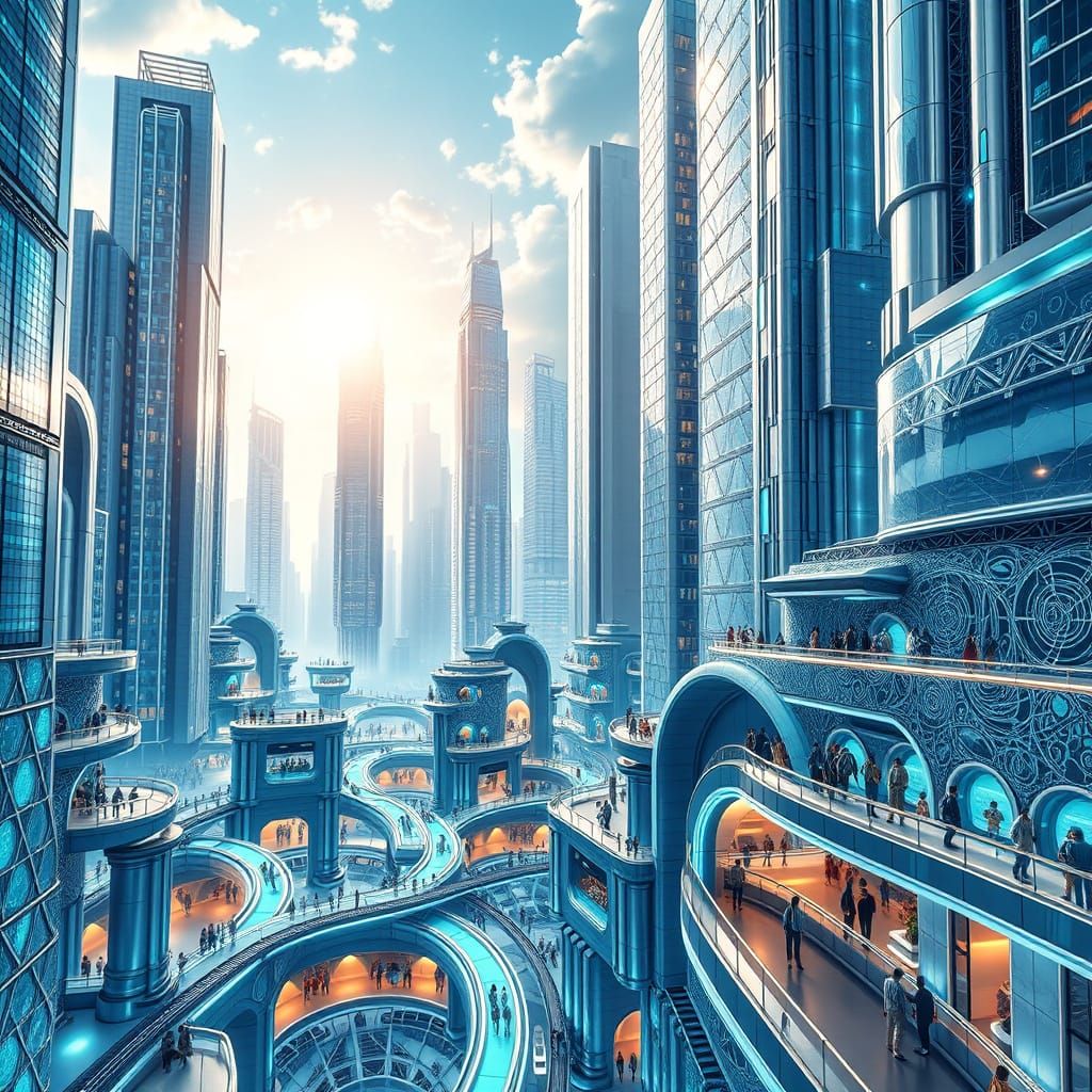 Futuristic Metropolis Unites Humans, Dwarves, and Giants in ...