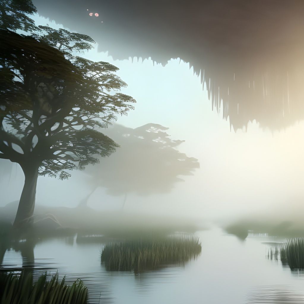 Mist over the swamp