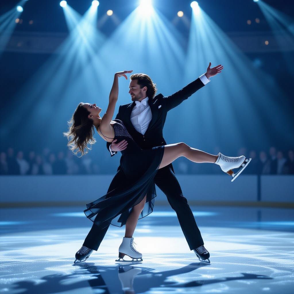 Tom Hiddleston as Ice Skater in Dramatic Lift