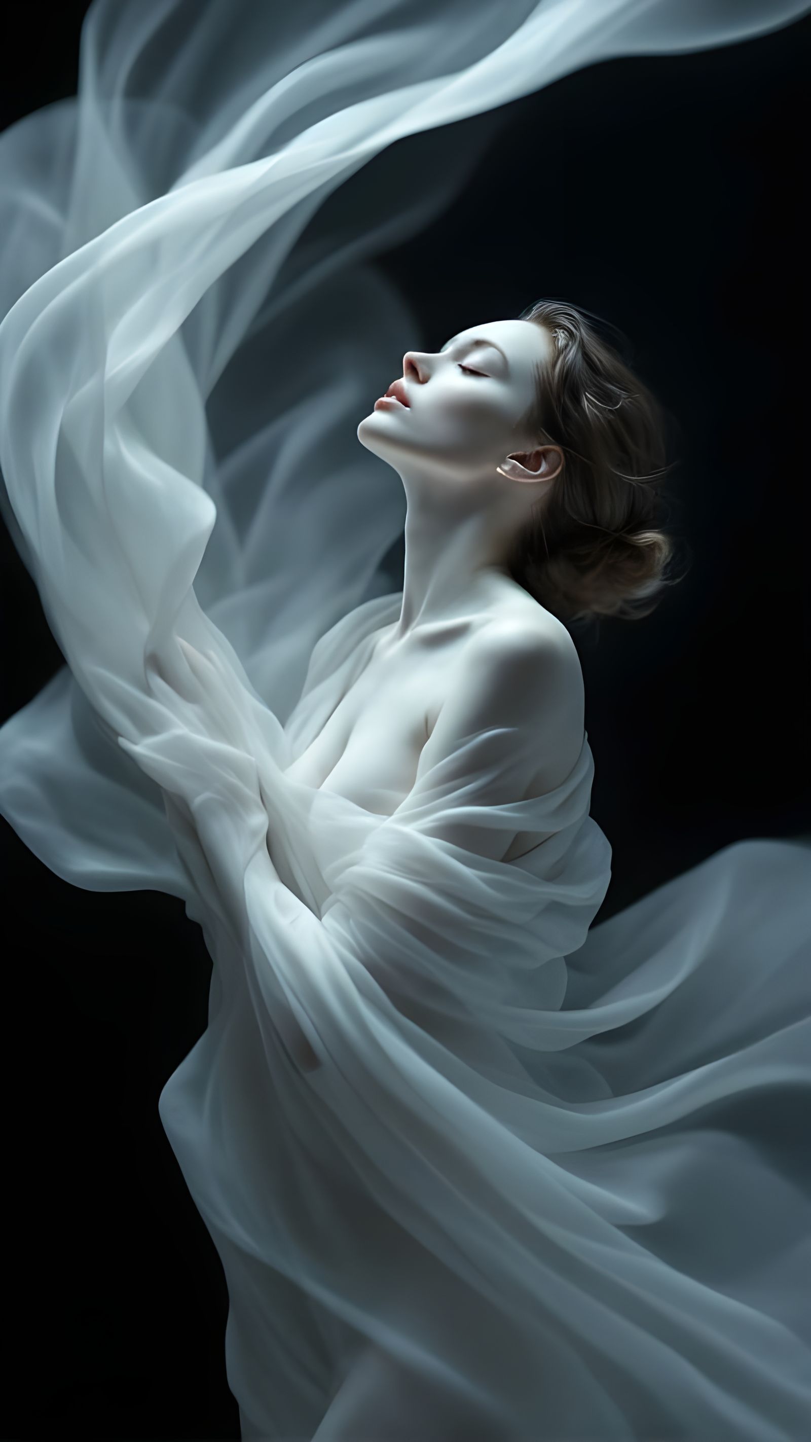 Ethereal Woman in Motion