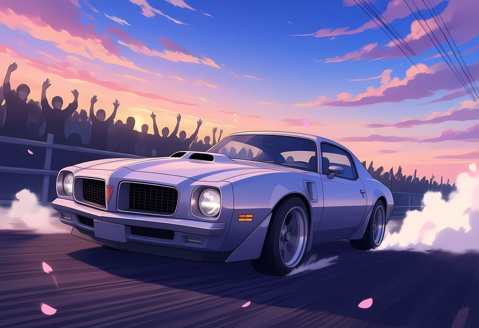 Anime 1977 Pontiac Firebird Drift Competition