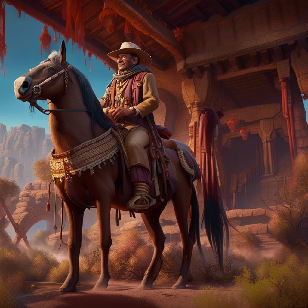 John Wayne and Native American Culture: Matte Painting