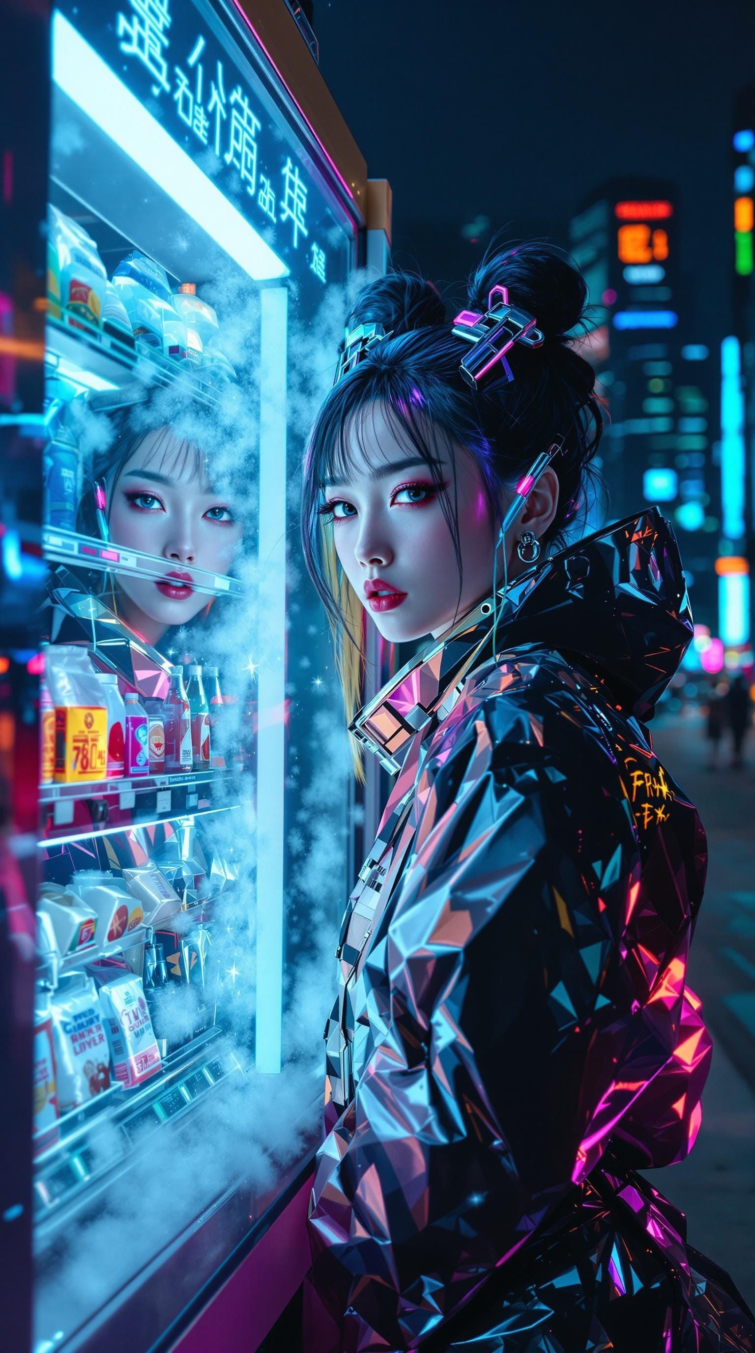 Cyberpunk K-Pop Star Reveals Yuki-Onna Spirit