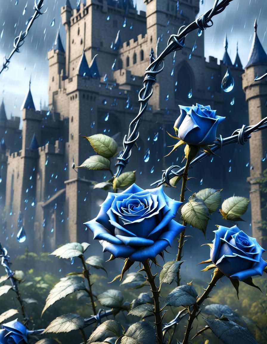 Blue Roses, Barbed Wire, and Castle: 3D Game Art
