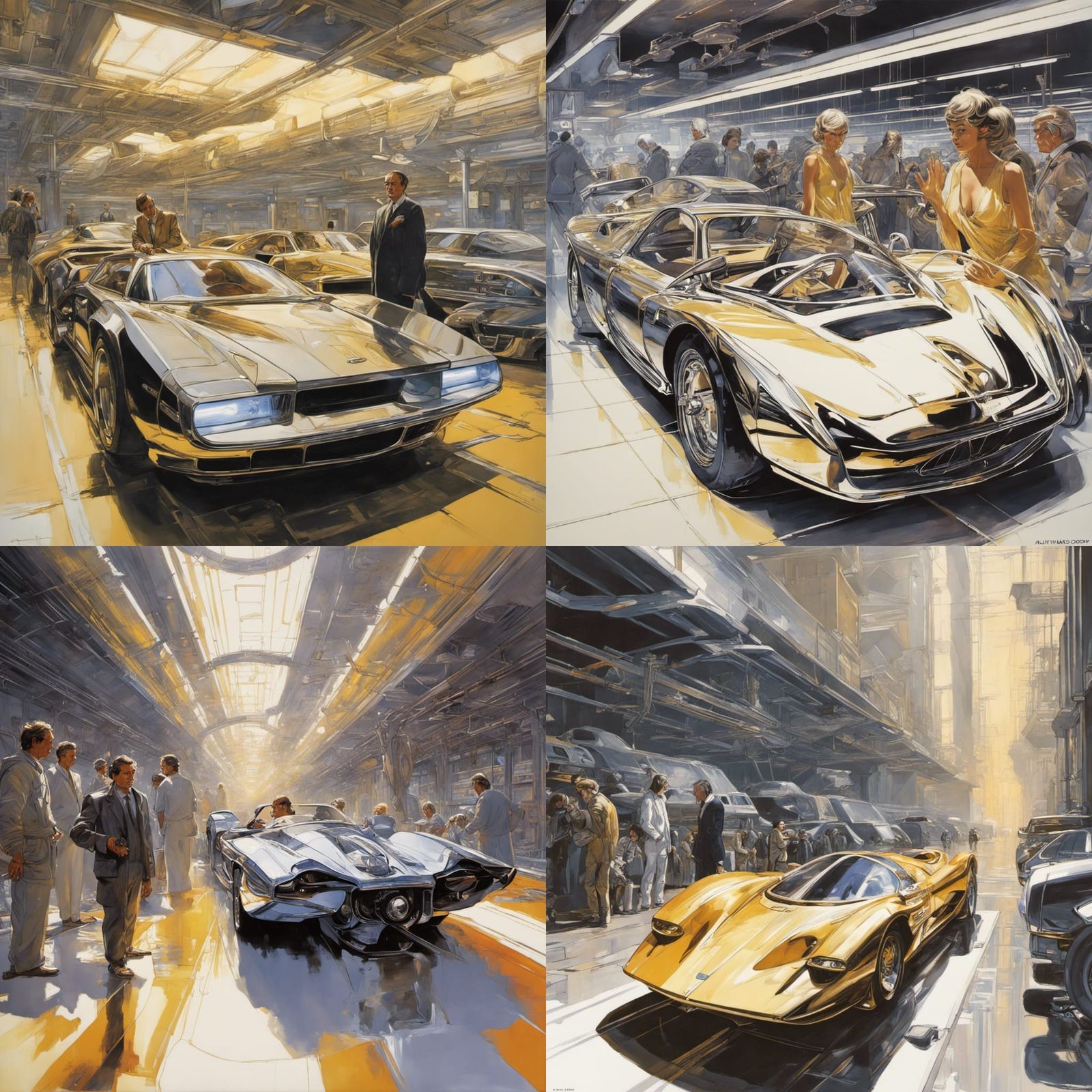 Futuristic Splash Art: Digital Illustration