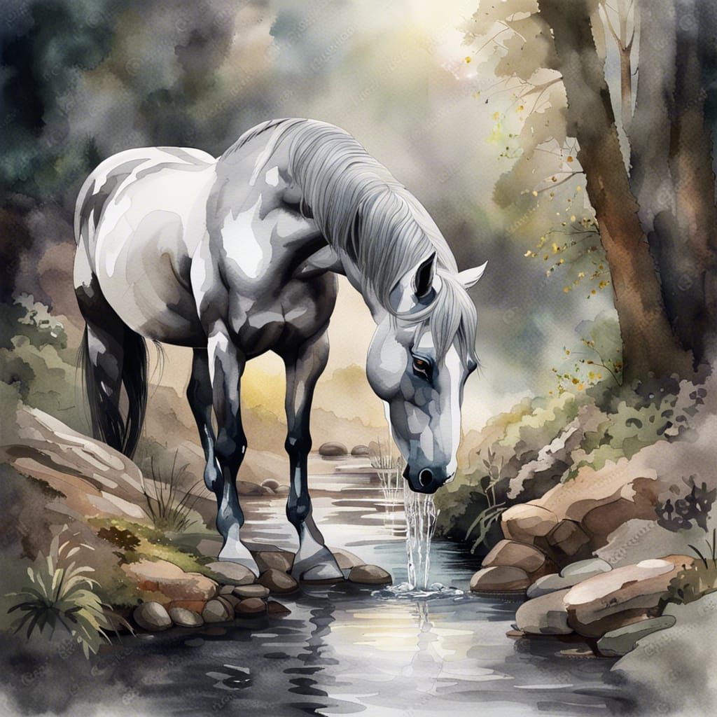 Dapple Grey Stallion