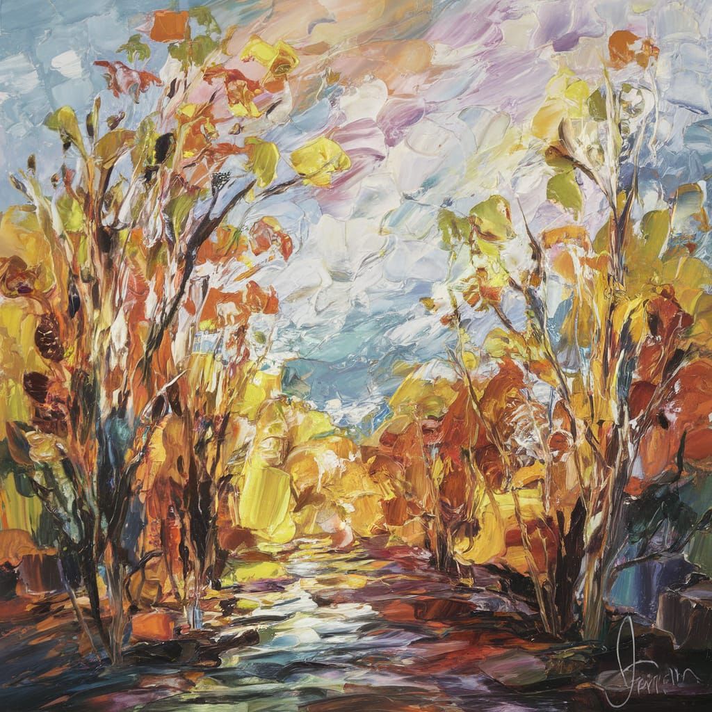 Wild Spirit Neo-Impressionist Oil Painting