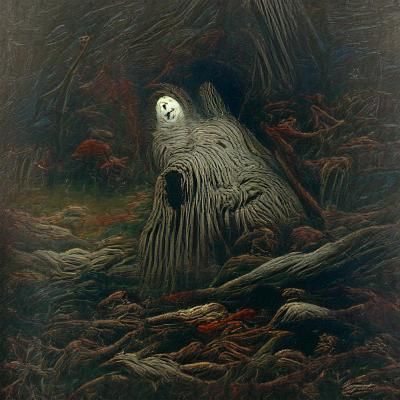 Eerie Ash Eyes in Lonely Woods