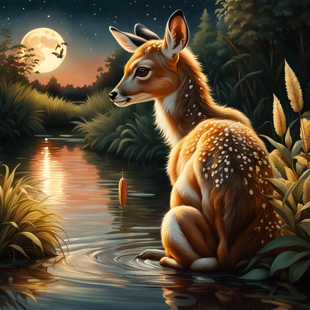 Bambi by Riverbank in Art Deco Style
