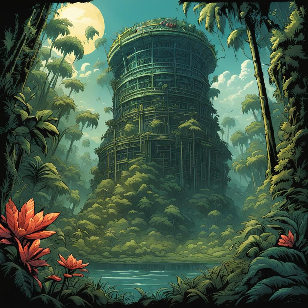 Amazon Tribe Living in Overgrown Nuclear Plant, Comic Art