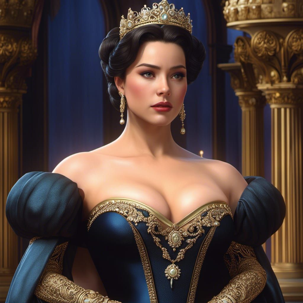 Voluptuous Princess Bride in Hyperrealistic Detail