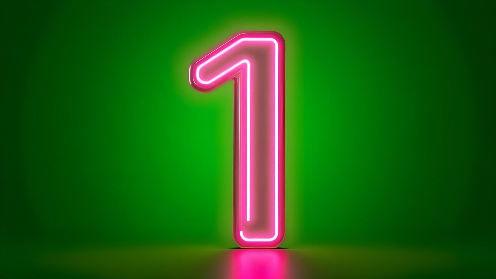 Hyperdetailed 3D Neon Deco Number One