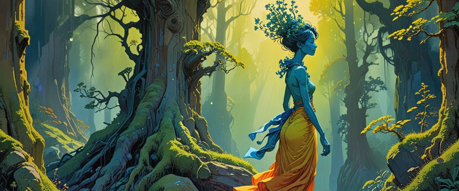 Hoodoo Root Lady Lifts Curse in Retro Comic Style