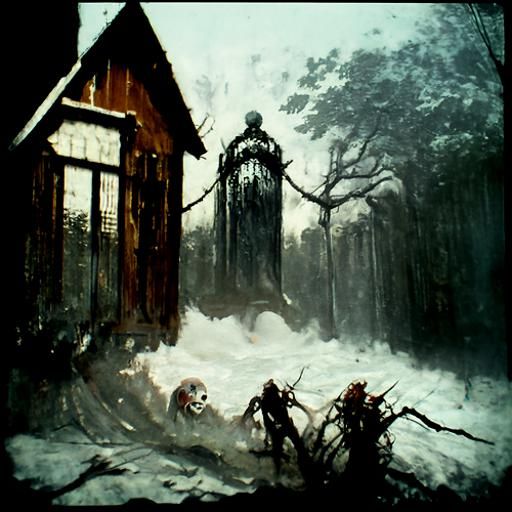Horror House in Dark Forest, Doré Style