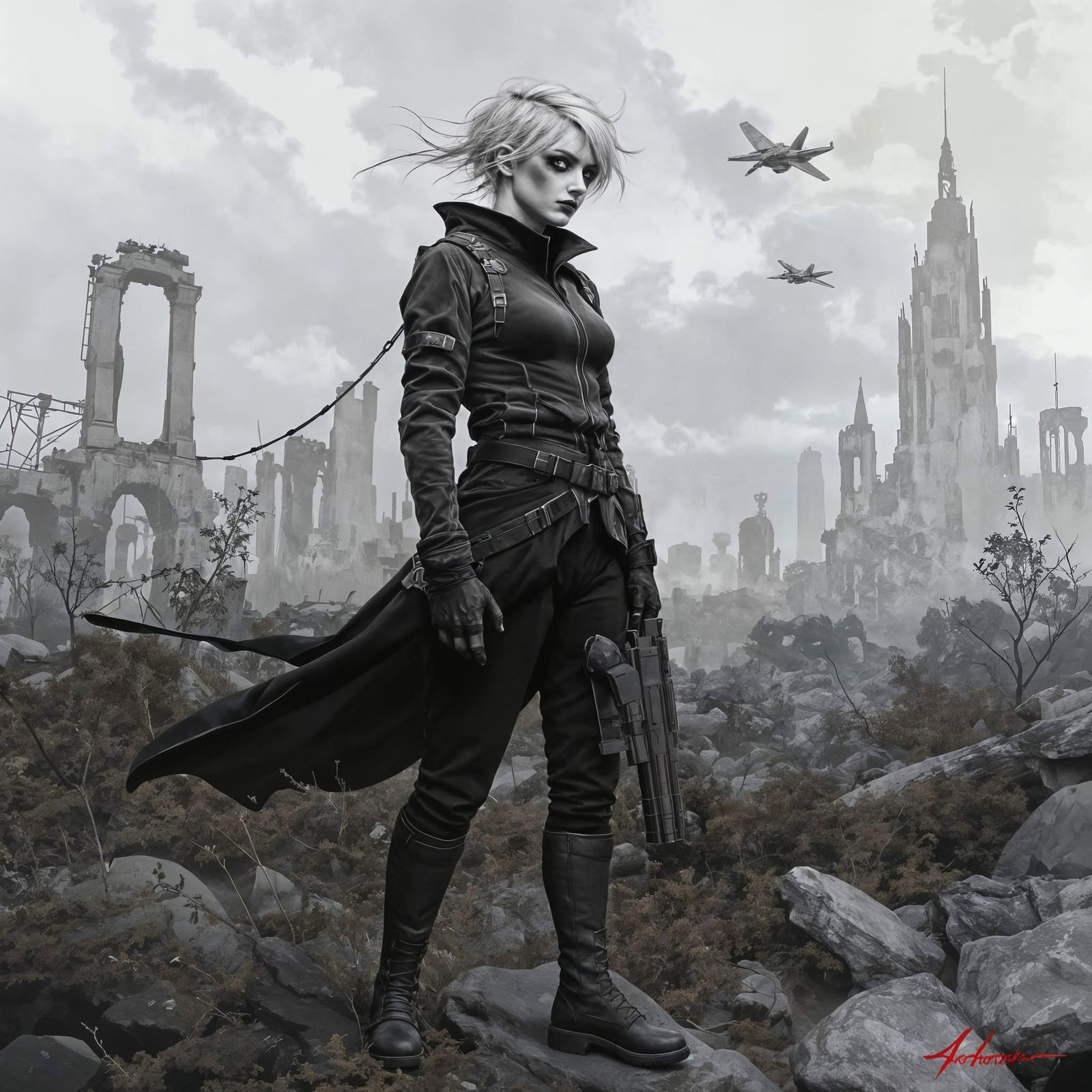 Taller Military Figure with X-Wing Jets