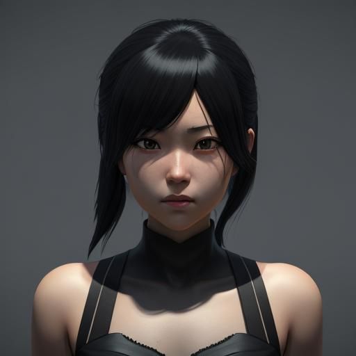 Surreal Shadow Portrait in Intricate Cyberpunk Style