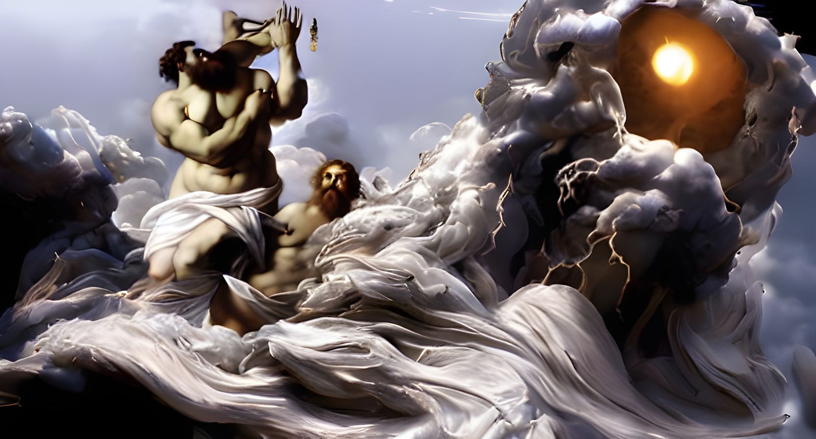 Zeus, God of Storms, on Mount Olympus