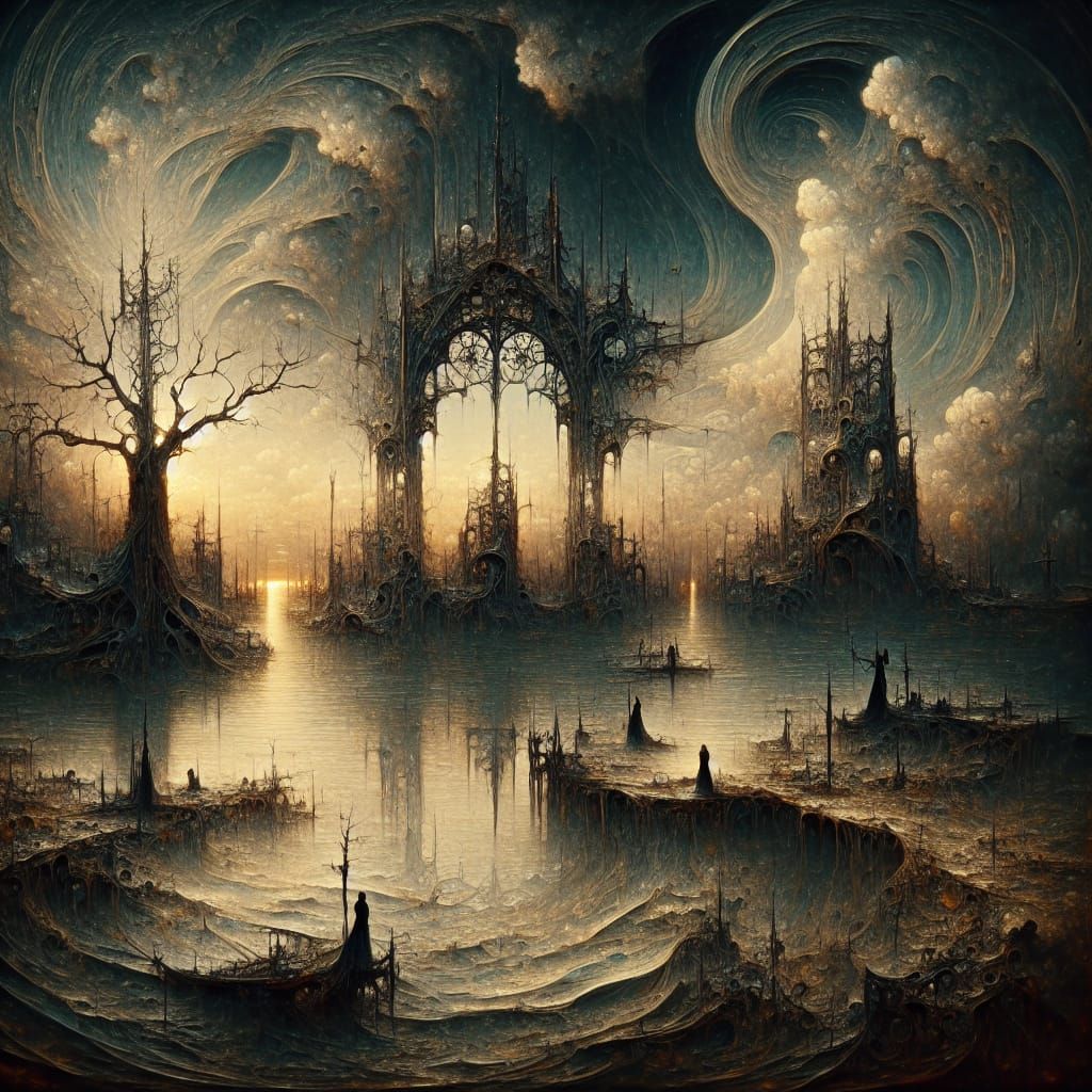 Surrealistic Masterpiece of Melancholy Solitude