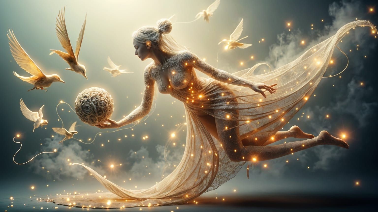 Surreal Modern Art Sculpture in Cyberpunk Style