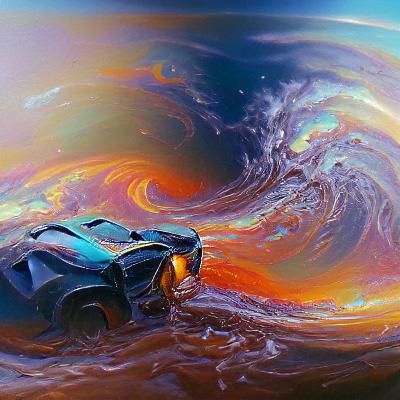 Engine Block in Oil Painting Style