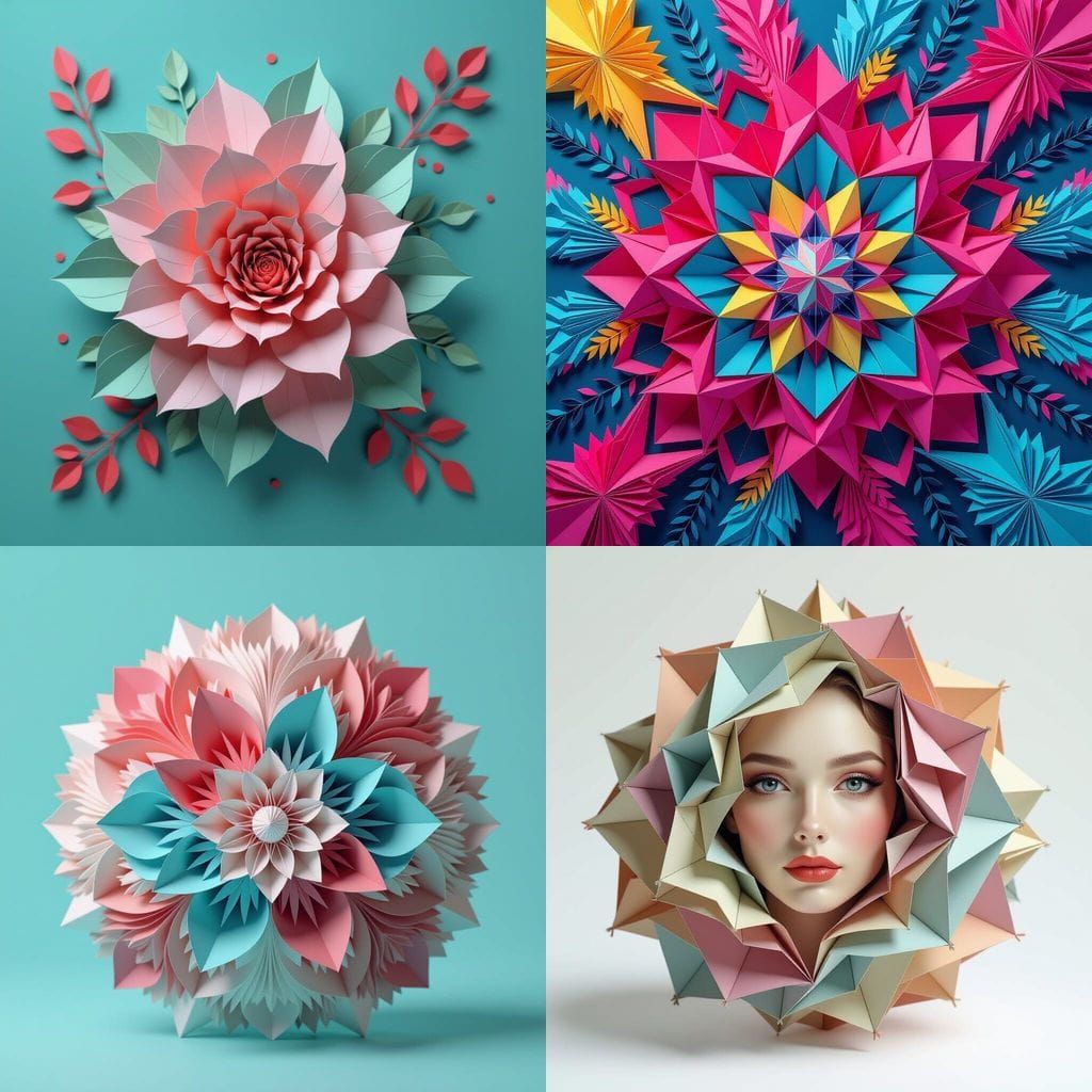 Intriguing 3D Paper Design Generated by AI