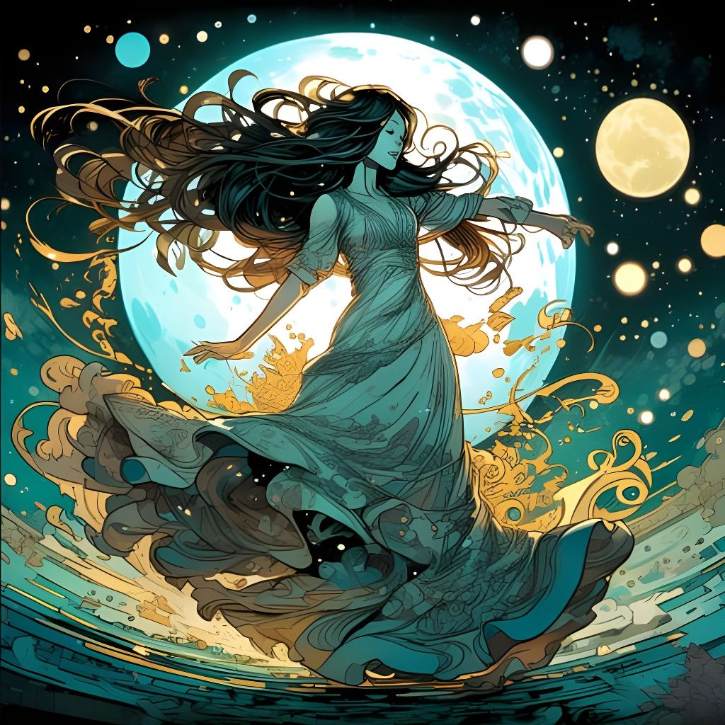 Evocative Dancing in the Moonlight Concept