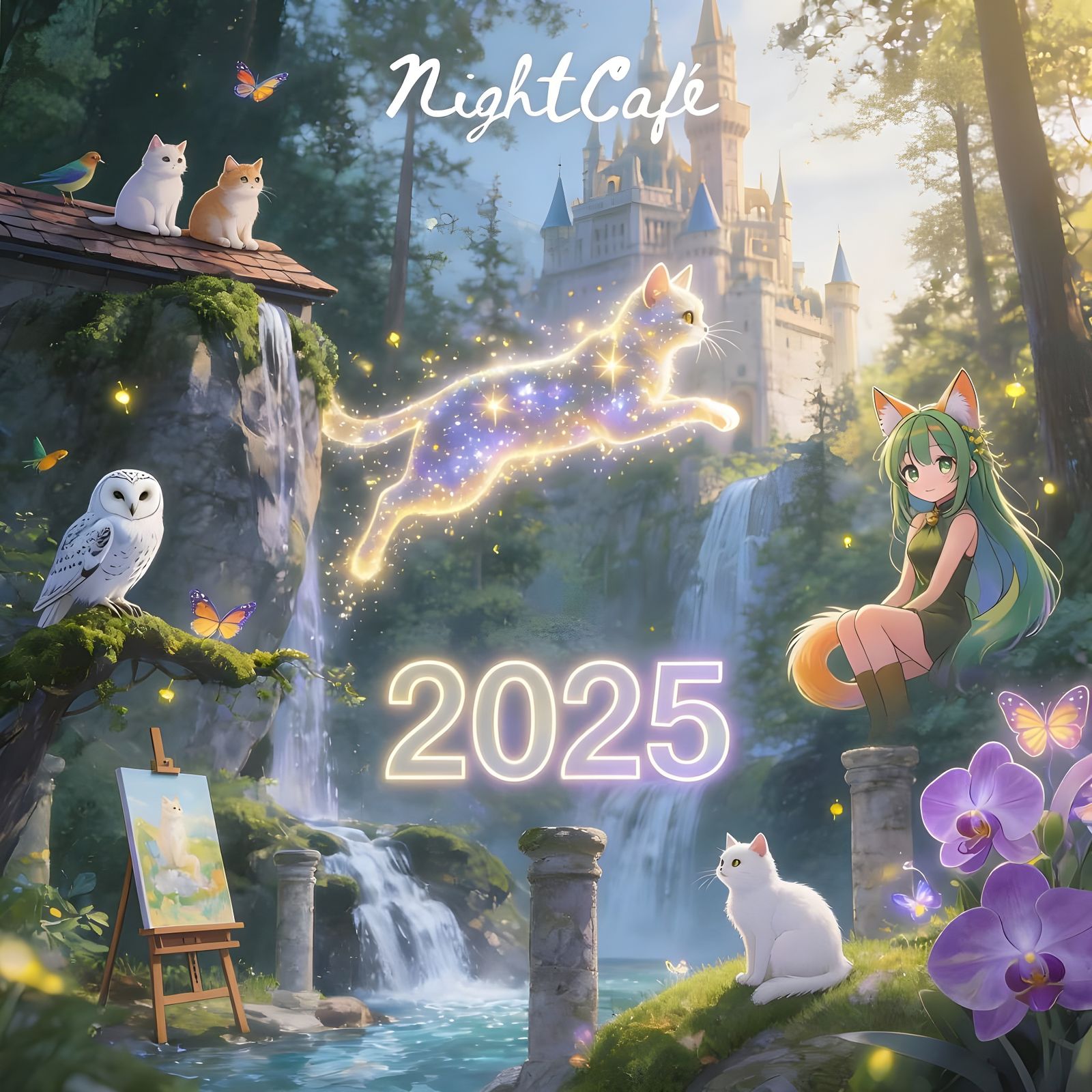 AI Art Collage Celebrating 2025 Creations