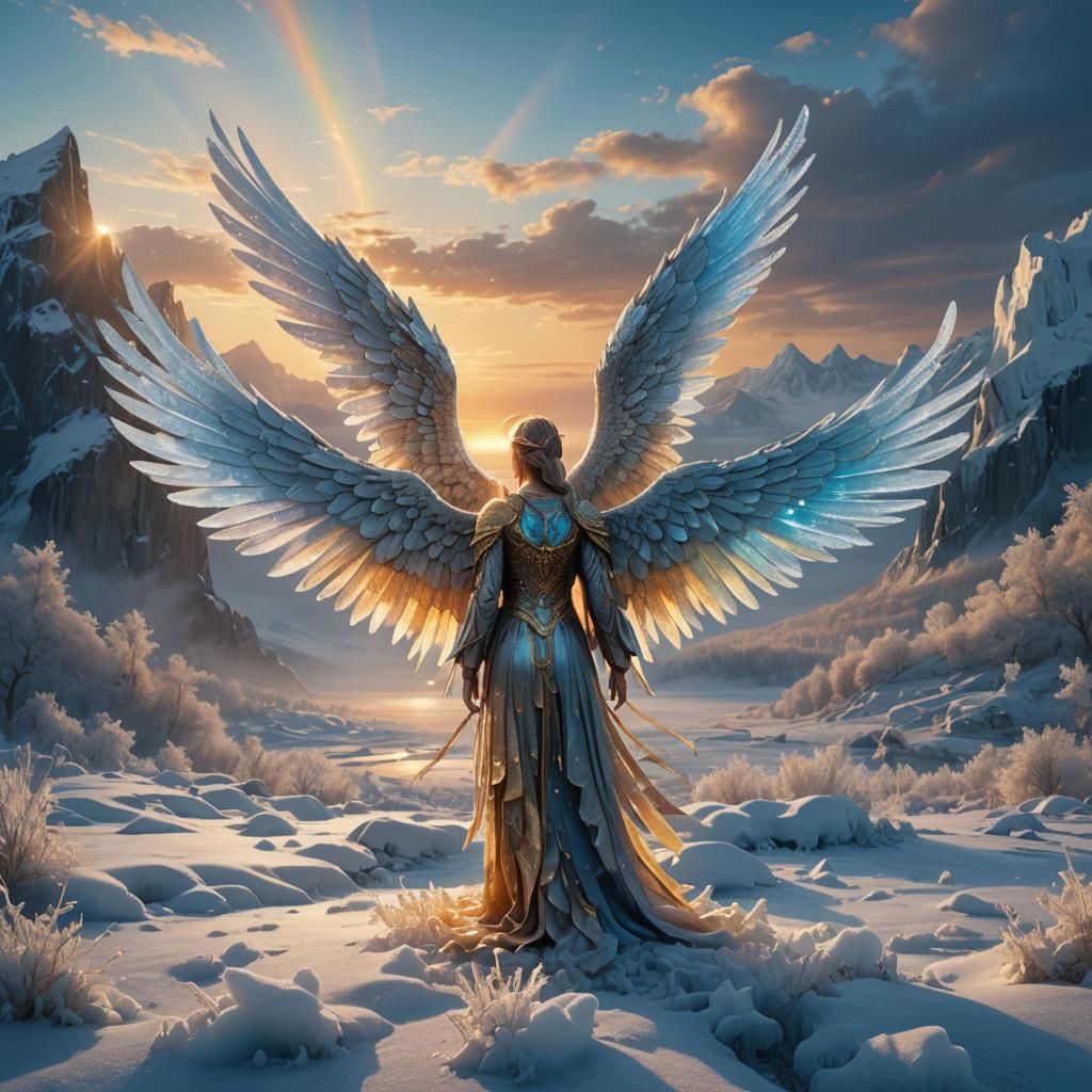 Angel in Frozen Heaven: Art Deco Fantasy