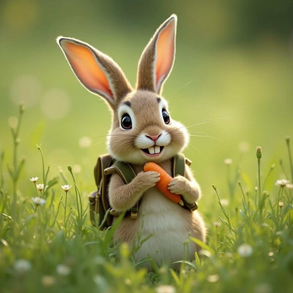 Bunny on a hike