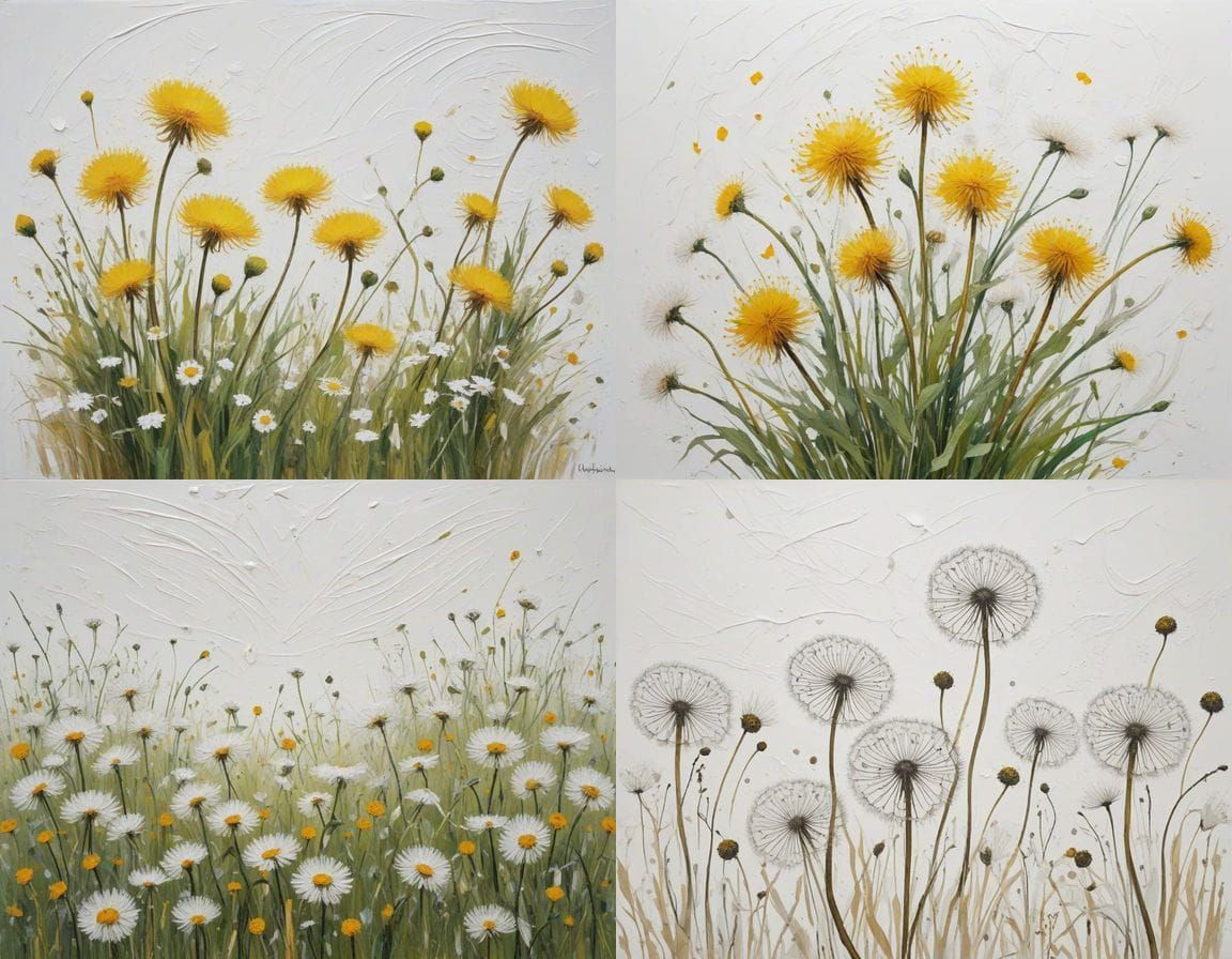 Dandy Blooms in Vibrant Swirls