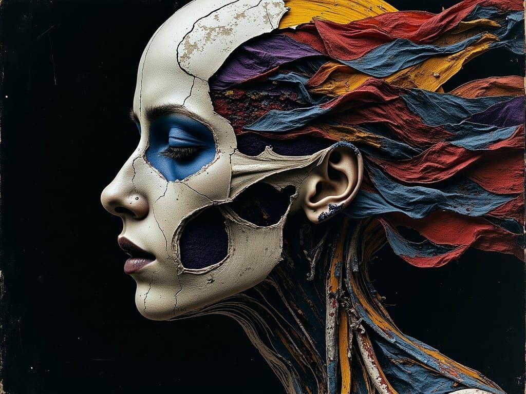 Vivid Abstract Dreamscape with Dramatic Lighting