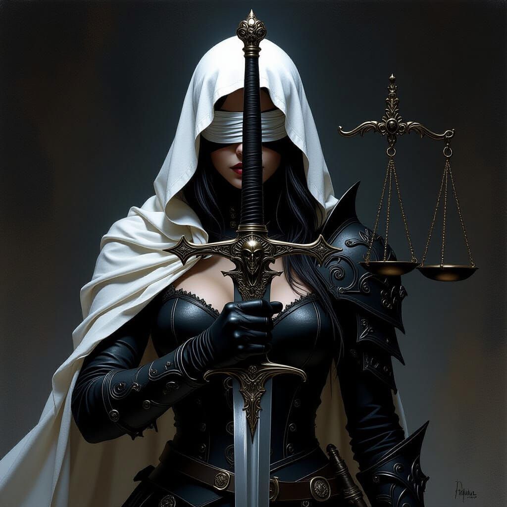 Ornate Longsword in Dark Urban Fantasy Style