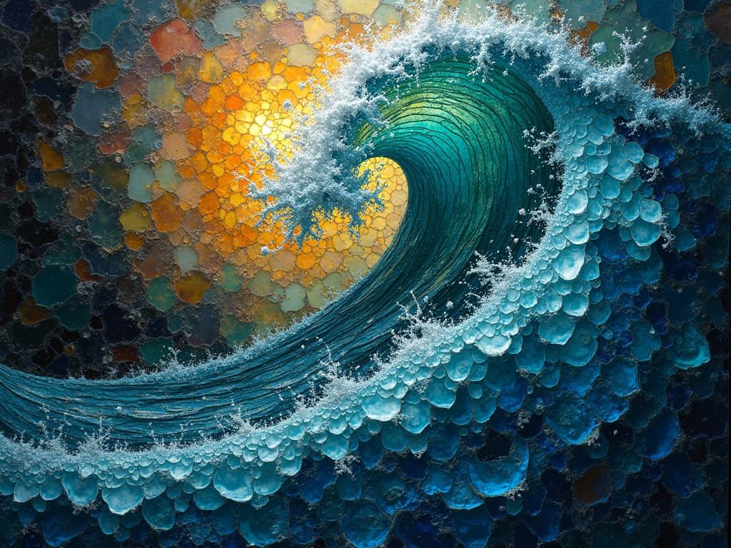 Mystical Artifact from Another Era Sea-Glass Enhanced by Wav...