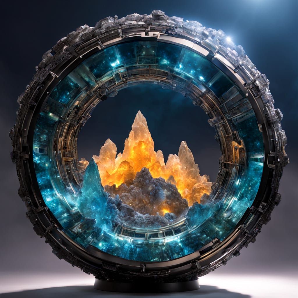 Glowing Astral Vaults Within a Mind Geode