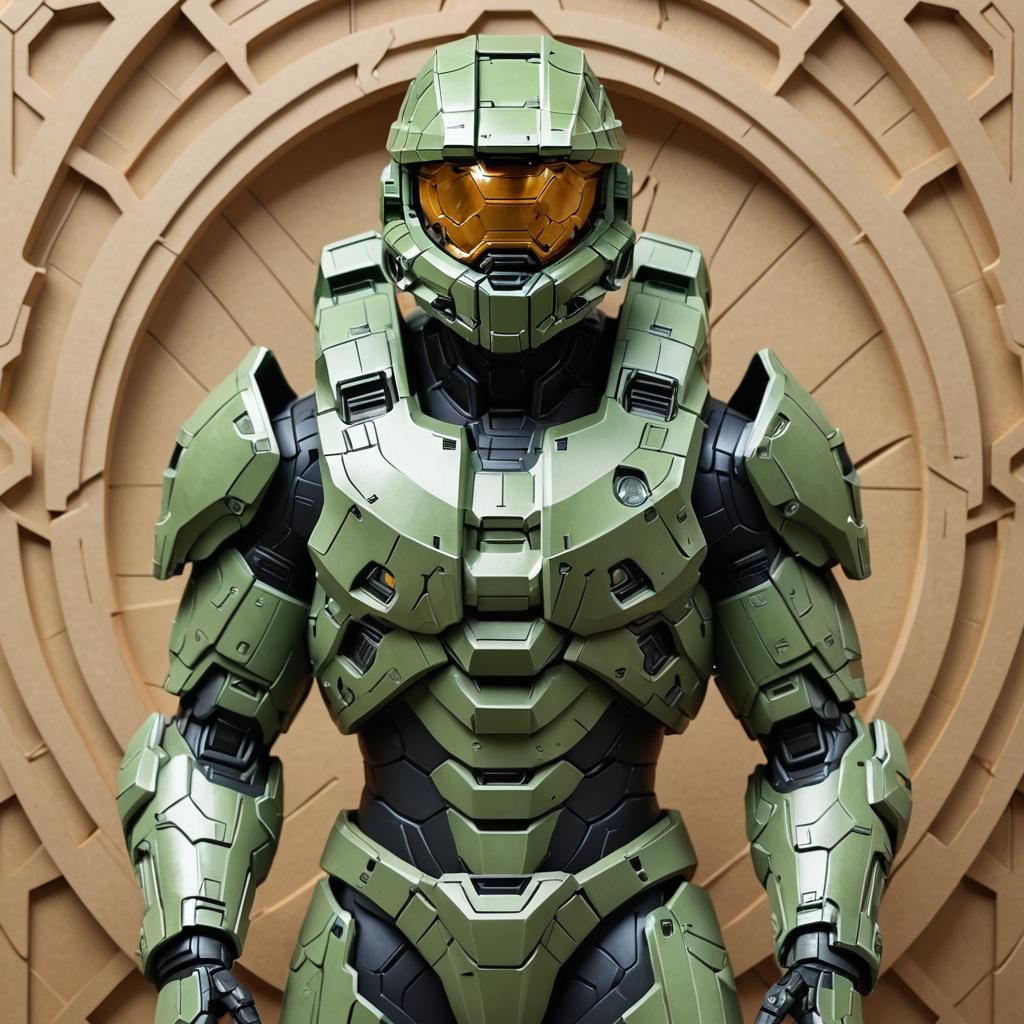 8K image of a detailed kirigami artwork featuring Master Chi...