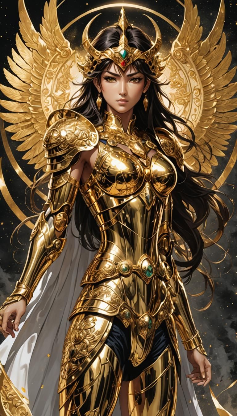 Aries Gold Saint: Elegant Warrior in Gold Armor