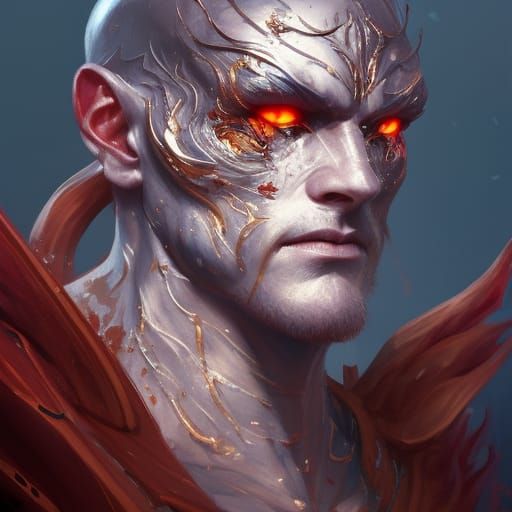 Detailed Portrait of a Demon King in Unreal Engine